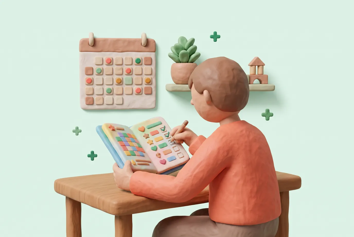 Calendario de vacunación infantil con fechas marcadas.