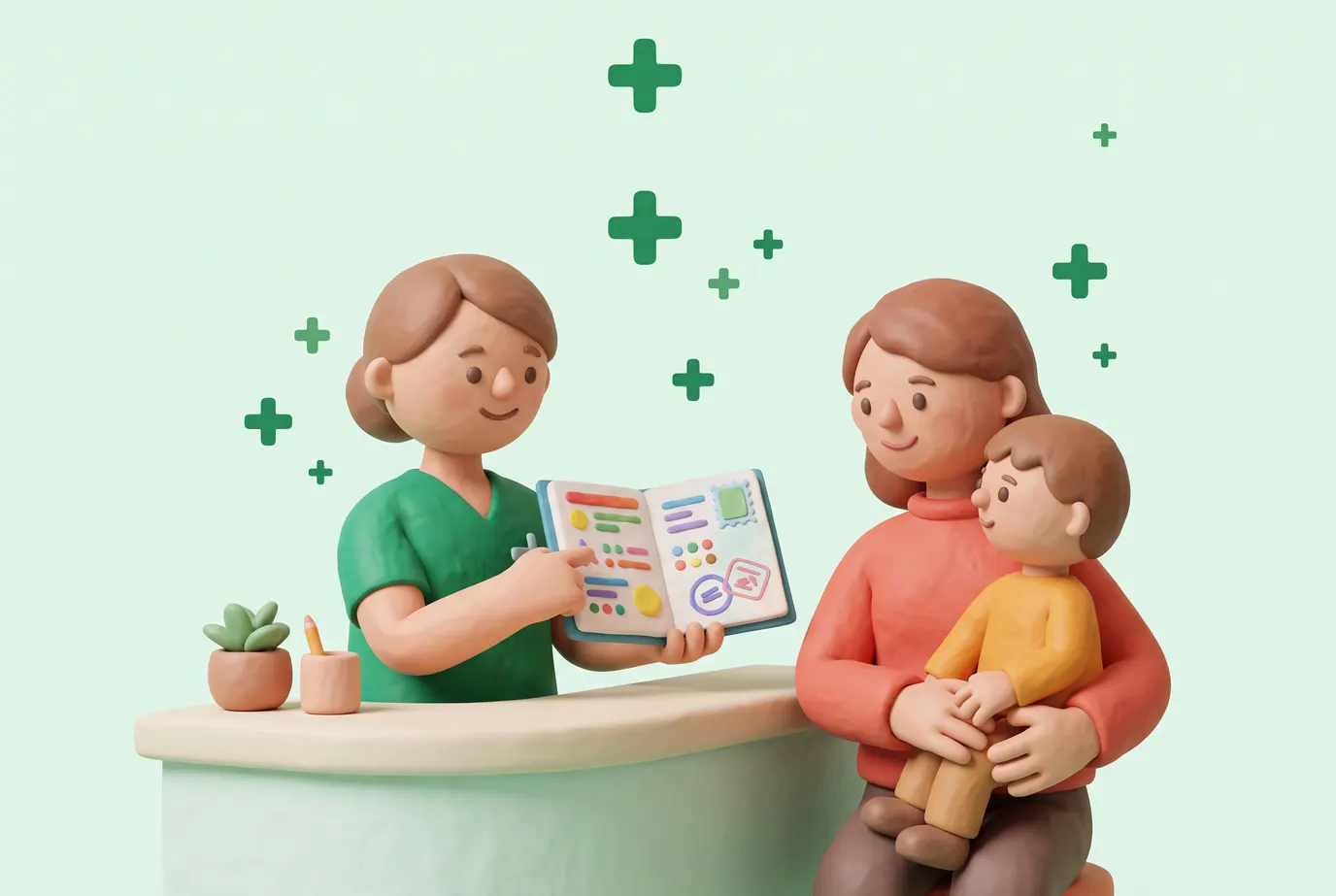 Gráfico de barras con la evolución de la cobertura de vacunación infantil a lo largo de los años.