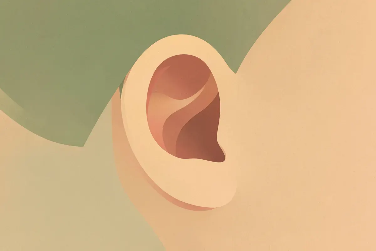 Primer plano de la oreja de un niño